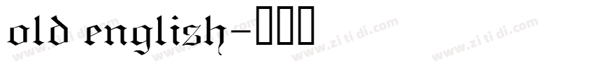 old english字体转换
